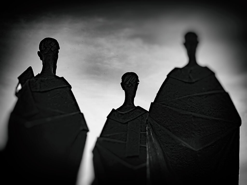 Three Holy Figures, 2025. by Andreas Kretzschmar, exhibited at Aurea Photo Gallery.