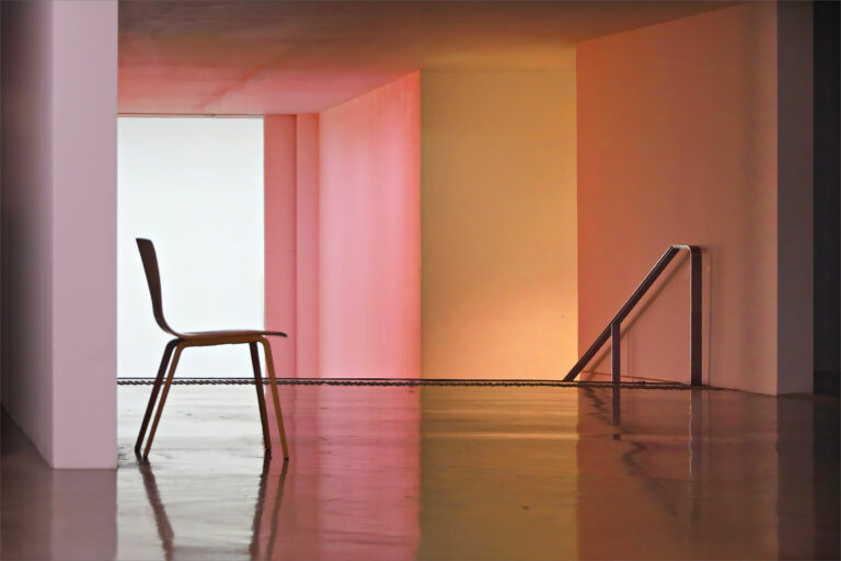 Lines on Rose and Yellow, 2024. by Thierry Camus, exhibited at Aurea Photo Gallery.