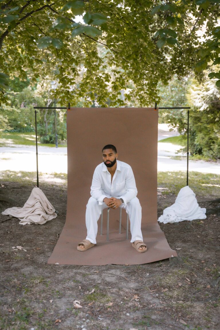 Man at the Garden - Stillness. by Ivy Kigundu Toure, exhibited at Aurea Photo Gallery.