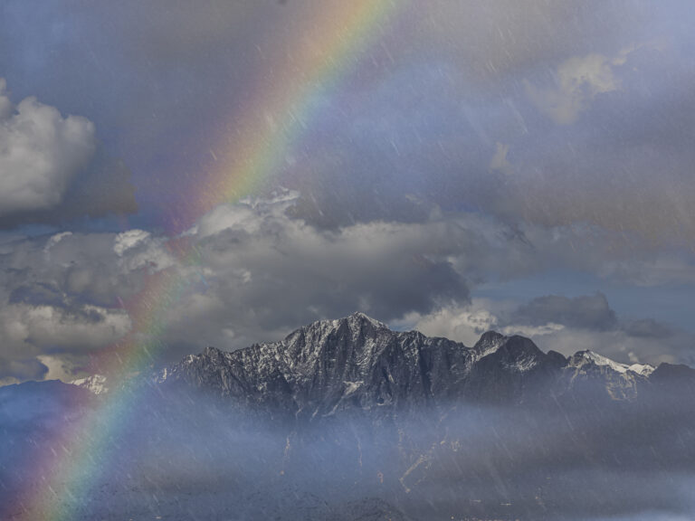 Rainbow over the Alps, 2025. by Stefano Marsili-Libelli, exhibited at Aurea Photo Gallery.