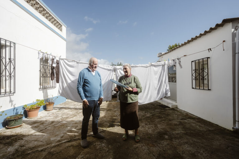 British expats in Portugal - Muriel's 60-year-old glass rolling pin and Robert's fading memory through dementia, 2026. by Eunika Sopotnicka, exhibited at Aurea Photo Gallery.