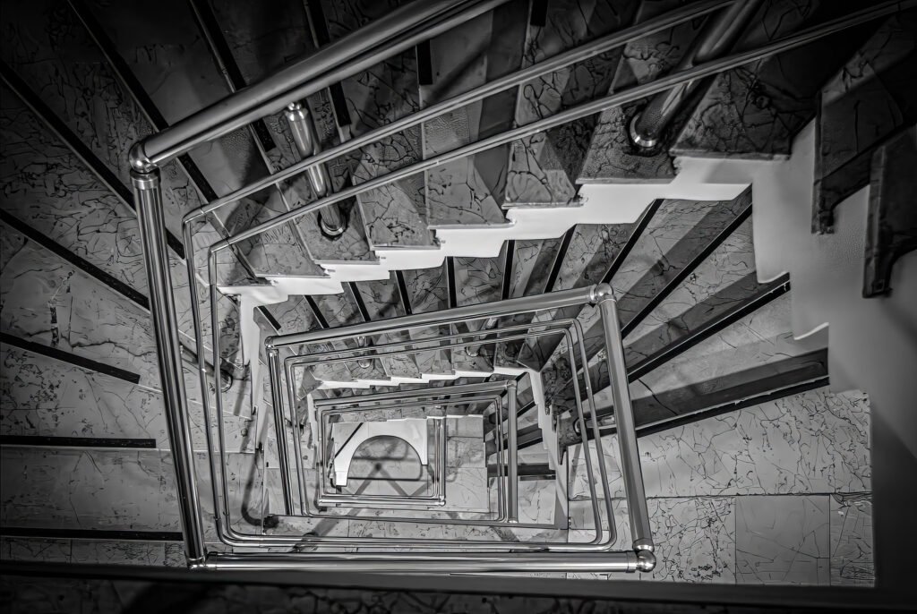 Staircase Puzzle, Istanbul 2009 Digital Camera by Richard Murrin, exhibited at Aurea Photo Gallery.