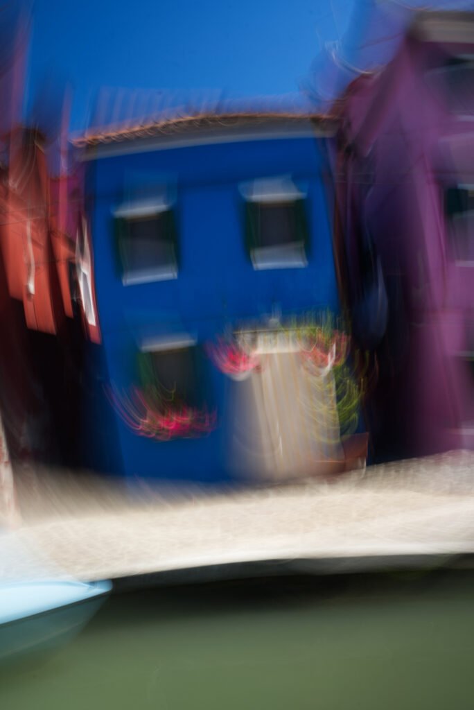 Burano with Shaking House, 2024. by Nicola Fantin, exhibited at Aurea Photo Gallery.