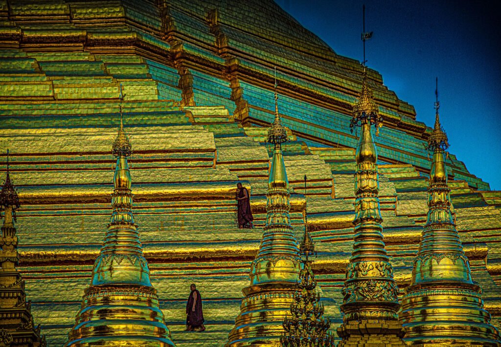 Buddhist Monks, 2020. by Richard Murrin, exhibited at Aurea Photo Gallery.