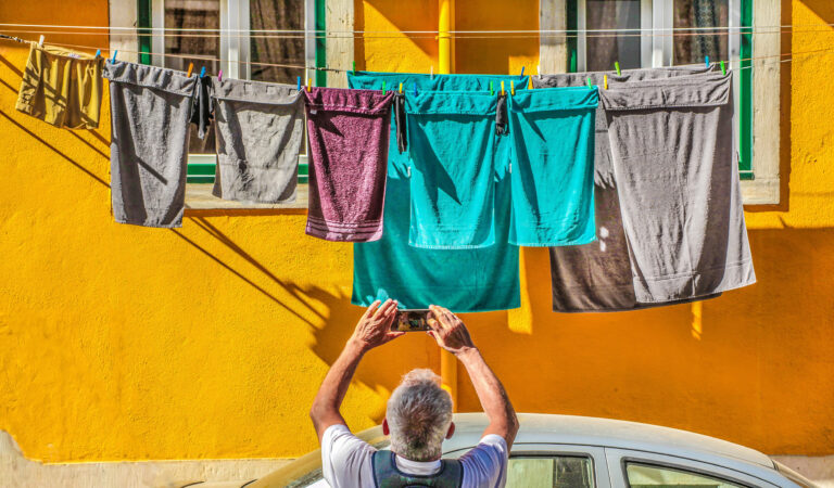 Washing Line Inspector, 2019. by Richard Murrin, exhibited at Aurea Photo Gallery.
