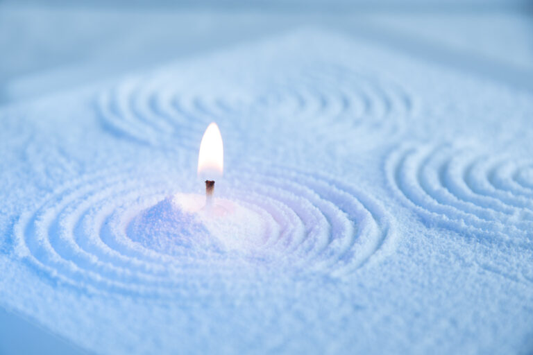 ZenーKaresansui 「Ripples of the Beginning」, 2026. by Mieko Takagi, exhibited at Aurea Photo Gallery.