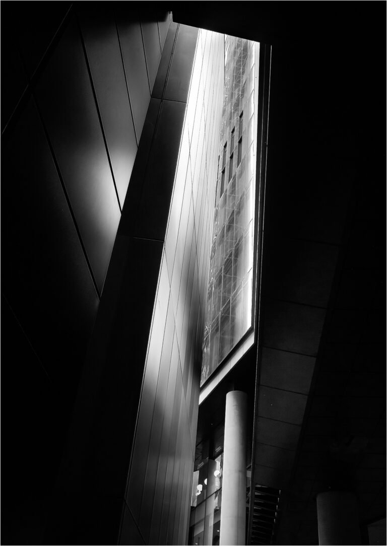 City Shaft of Light, 2026. by Larry Hurst, exhibited at Aurea Photo Gallery.