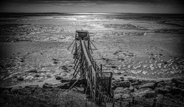 Mudlark, Low Tide, Port-des-Barques, France. by Richard Murrin, exhibited at Aurea Photo Gallery.