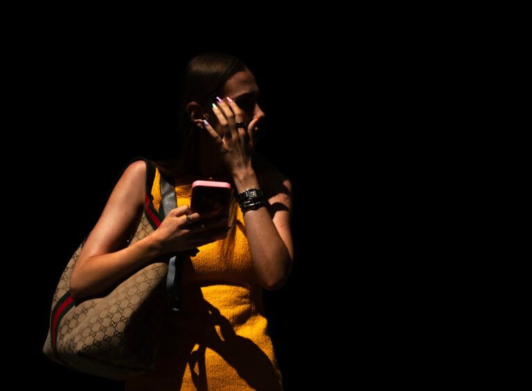 Orange dress, 2026. by Nicola David, exhibited at Aurea Photo Gallery.